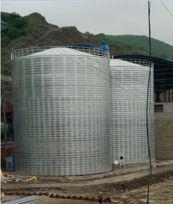 广汉粮食钢板仓的安装全过程不用热焊接